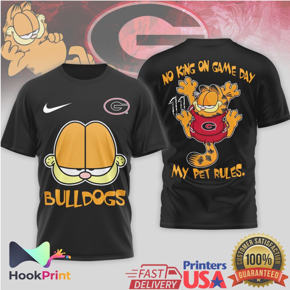 Garfield Georgia Bulldogs No King On Game Day Mascot T Shirt Garfield Georgia Bulldogs No King On Game Day Mascot T Shirt