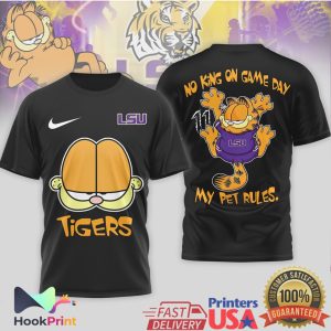 Garfield LSU Tigers NCAA Fan Apparel My Pet Rules T Shirt