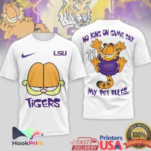 Garfield LSU Tigers NCAA Fan Apparel My Pet Rules T Shirt