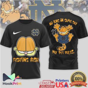 Garfield Notre Dame Fighting Irish Funny Mascot T Shirt Garfield Notre Dame Fighting Irish Funny Mascot T Shirt