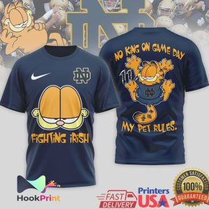 Garfield Notre Dame Fighting Irish Funny Mascot T Shirt
