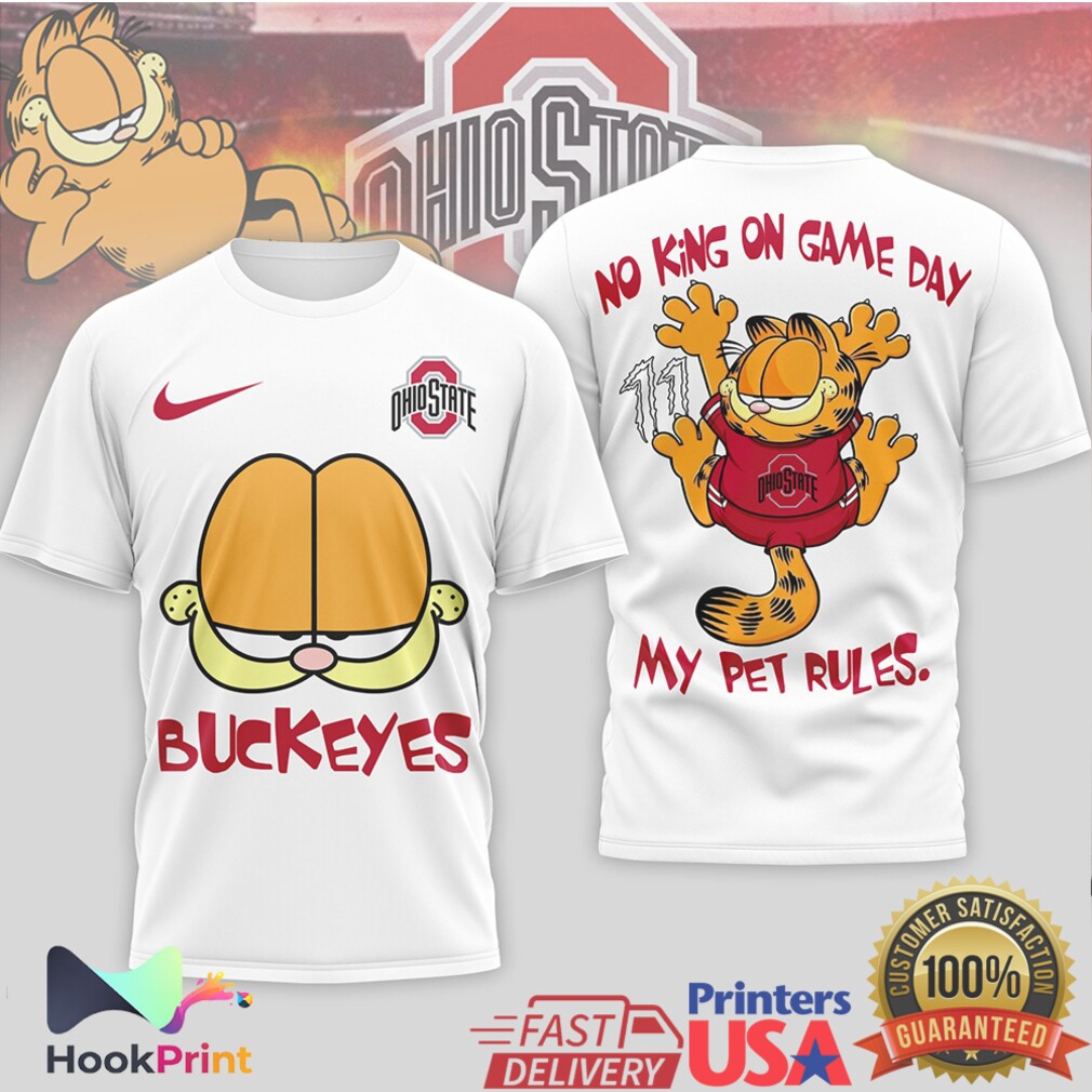 Garfield Ohio State Buckeyes Game Day Fan No King T Shirt Garfield Ohio State Buckeyes Game Day Fan No King T Shirt