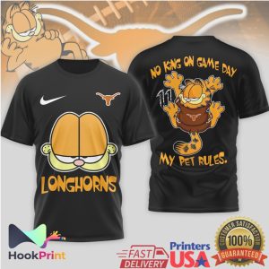 Garfield Texas Longhorns Funny Fan My Pet Rules T Shirt Garfield Texas Longhorns Funny Fan My Pet Rules T Shirt