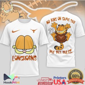 Garfield Texas Longhorns Funny Fan My Pet Rules T Shirt