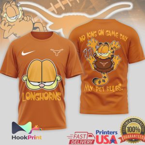 Garfield Texas Longhorns Funny Fan My Pet Rules T Shirt