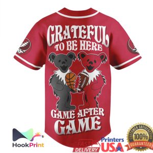 Georgia Bulldogs Grateful Dead Dancing Bears Custom Baseball Jersey