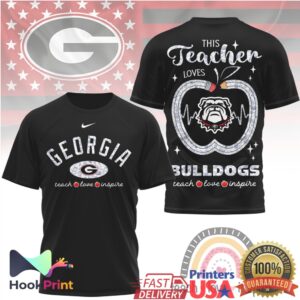 Georgia Bulldogs This Teacher Loves Bulldogs Teach Love Inspire Retro Fans Men Women T Shirt Georgia Bulldogs This Teacher Loves Bulldogs Teach Love Inspire Retro Fans Men Women T Shirt