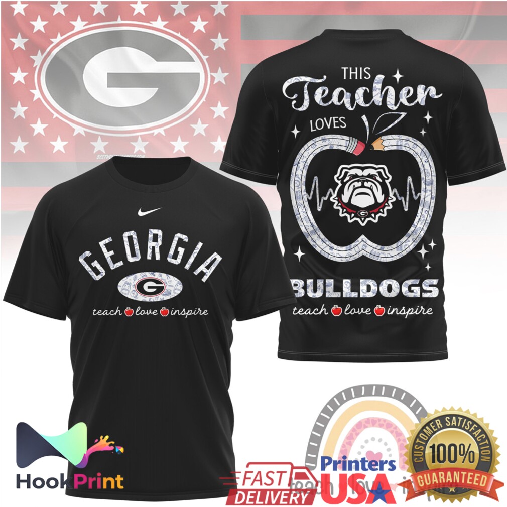 Georgia Bulldogs This Teacher Loves Bulldogs Teach Love Inspire Retro Fans Men Women T Shirt Georgia Bulldogs This Teacher Loves Bulldogs Teach Love Inspire Retro Fans Men Women T Shirt