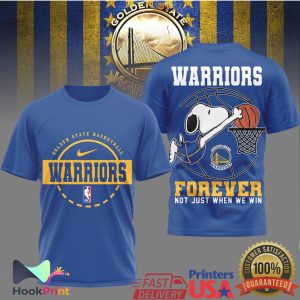 Golden State Warriors Snoopy Forever Not Just When We Win T Shirt