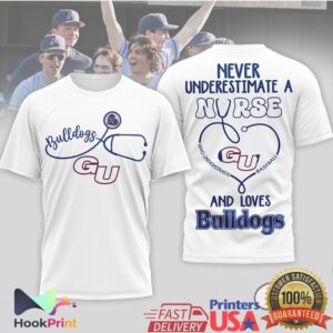 Gonzaga Bulldogs Never Underestimate A Nurse Who Understands Baseball Men's Fan 2026 T Shirt
