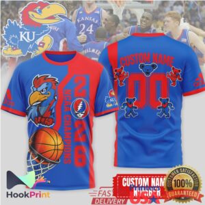 Grateful Dead Kansas Jayhawks NCAA Basketball Champions 2026 Retro Style Custom Fans Men T Shirt Grateful Dead Kansas Jayhawks NCAA Basketball Champions 2026 Retro Style Custom Fans Men T Shirt