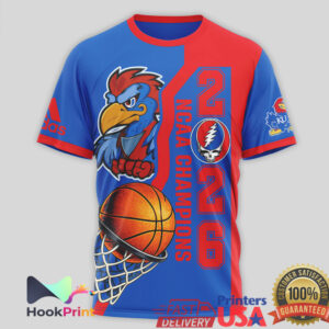 Grateful Dead Kansas Jayhawks NCAA Basketball Champions 2026 Retro Style Custom Fans Men T Shirt