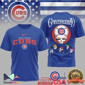 Grateful Dead x Chicago Cubs Steal Your Face Baseball T Shirt