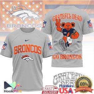 Grateful Dead x Denver Broncos Dancing Bear NFL Fan T Shirt