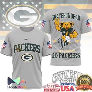 Grateful Dead x Green Bay Packers Dancing Bear NFL Mashup T Shirt