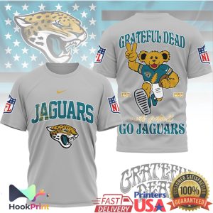 Grateful Dead x Jacksonville Jaguars Dancing Bear Football T Shirt