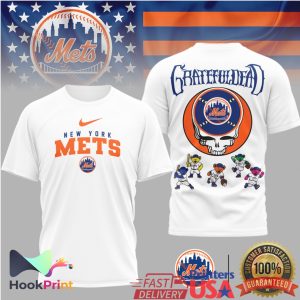 Grateful Dead x New York Mets Steal Your Face Baseball T Shirt