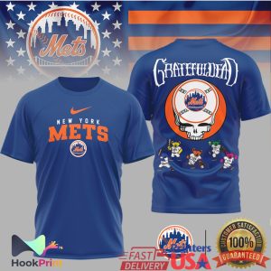 Grateful Dead x New York Mets Steal Your Face Baseball T Shirt