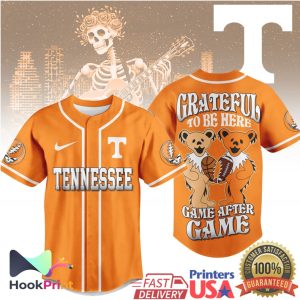 Grateful Dead x Tennessee Volunteers Orange Baseball Jersey Dancing Bears
