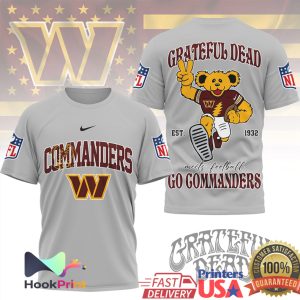 Grateful Dead x Washington Commanders Dancing Bear NFL Fan T Shirt