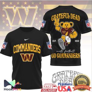 Grateful Dead x Washington Commanders Dancing Bear NFL Fan T Shirt