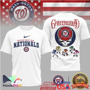 Grateful Dead x Washington Nationals Steal Your Face Baseball T Shirt