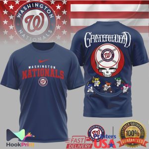 Grateful Dead x Washington Nationals Steal Your Face Baseball T Shirt