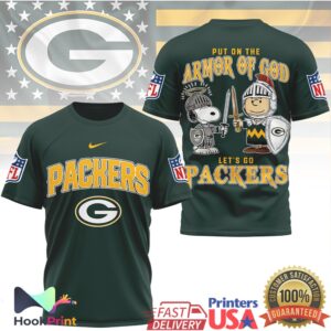Green Bay Packers Armor of God Snoopy Charlie Brown Christian T Shirt Green Bay Packers Armor of God Snoopy Charlie Brown Christian T Shirt