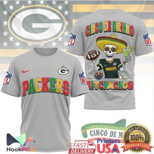 Green Bay Packers Cinco De Drinko Bitchachos 2026 Mexican Fiesta Vintage Fans Men Women T Shirt