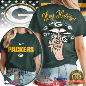 Green Bay Packers Hey Haters Shut The F Up Lips Graphic T Shirt Green Bay Packers Hey Haters Shut The F Up Lips Graphic T Shirt