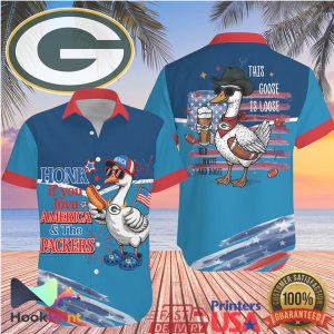 Green Bay Packers Honk If You Love America Funny Goose Hawaiian Jersey