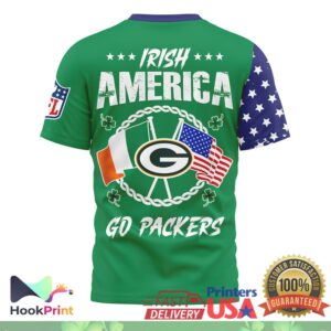 Green Bay Packers Irish America St. Patrick's Day 2026 Vintage Fan Apparel T Shirt