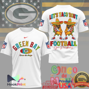 Green Bay Packers Let’s Taco Bout Football Cinco De Mayo 2026 Men Women T Shirt Green Bay Packers Let’s Taco Bout Football Cinco De Mayo 2026 Men Women T Shirt