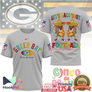 Green Bay Packers Let's Taco Bout Football Cinco De Mayo 2026 Men Women T Shirt