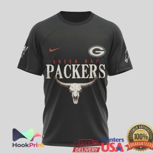 Green Bay Packers Longhorn Skull American Flag “Still The Problem” T Shirt