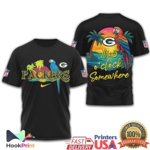 Green Bay Packers Margaritaville Parrot Tropical NFL Fan Shirt Green Bay Packers Margaritaville Parrot Tropical NFL Fan Shirt