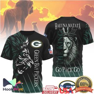 Green Bay Packers NFL Lion King Hakuna Matata Go Pack Go 3D T Shirt