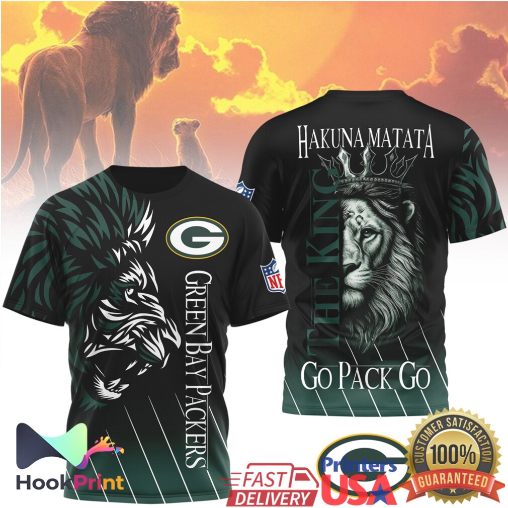 Green Bay Packers NFL Lion King Hakuna Matata Go Pack Go 3D T Shirt Green Bay Packers NFL Lion King Hakuna Matata Go Pack Go 3D T Shirt