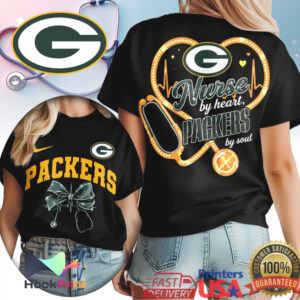 Green Bay Packers Nurse By Heart NFL Football Fan WoMedical Professional T Shirt Green Bay Packers Nurse By Heart NFL Football Fan WoMedical Professional T Shirt