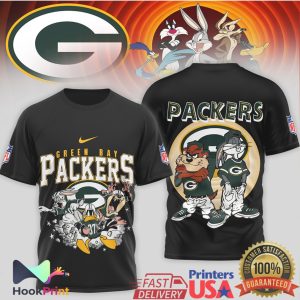Green Bay Packers x Looney Tunes Mashup Retro Cartoon Football T Shirt Green Bay Packers x Looney Tunes Mashup Retro Cartoon Football T Shirt