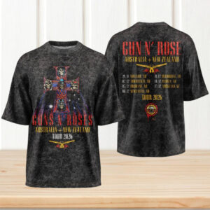 Guns N’ Roses Australia New Zealand Tour 2026 Cross Vintage Men Women Fans T Shirt Guns N’ Roses Australia New Zealand Tour 2026 Cross Vintage Men Women Fans T Shirt