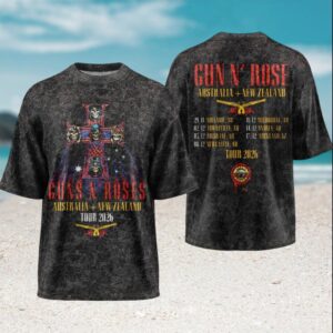 Guns N' Roses Australia New Zealand Tour 2026 Cross Vintage Men Women Fans T Shirt
