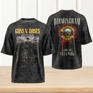 Guns N’ Roses Birmingham Villa Park 2025 Peaky Blinders Style Vintage Men Women T Shirt Guns N’ Roses Birmingham Villa Park 2025 Peaky Blinders Style Vintage Men Women T Shirt