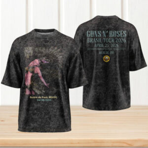 Guns N Roses Brasil Tour 2026 Belém Do Pará Stadium Retro Wash Fans T Shirt Guns N Roses Brasil Tour 2026 Belém Do Pará Stadium Retro Wash Fans T Shirt