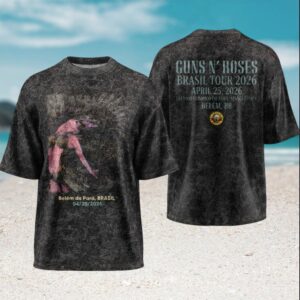 Guns N Roses Brasil Tour 2026 Belém Do Pará Stadium Retro Wash Fans T Shirt