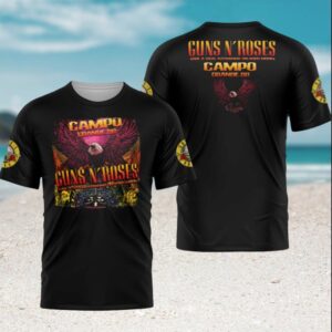 Guns N' Roses Campo Grande Autodromo 2026 World Tour Eagle Vintage Men Women Fans T Shirt