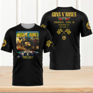 Guns N’ Roses Miami Grand Prix Hard Rock Live 2025 Retro Racing Fans T Shirt Guns N’ Roses Miami Grand Prix Hard Rock Live 2025 Retro Racing Fans T Shirt