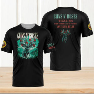 Guns N’ Roses Monterrey Mexico Tecate Pa’l Norte 2026 World Tour Retro Fans T Shirt Guns N’ Roses Monterrey Mexico Tecate Pa’l Norte 2026 World Tour Retro Fans T Shirt