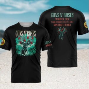 Guns N' Roses Monterrey Mexico Tecate Pa'l Norte 2026 World Tour Retro Fans T Shirt