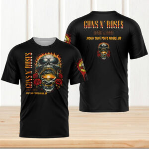 Guns N’ Roses Porto Alegre Jockey Club 2026 World Tour Skull Vintage Fans T Shirt Guns N’ Roses Porto Alegre Jockey Club 2026 World Tour Skull Vintage Fans T Shirt